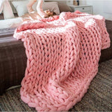 Chunky Wool Knitted  Blanket