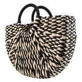 Handmade Woven Round Straw Handbag