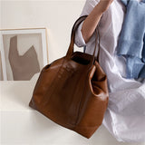 Faux Leather Tote  Shoulder Bag