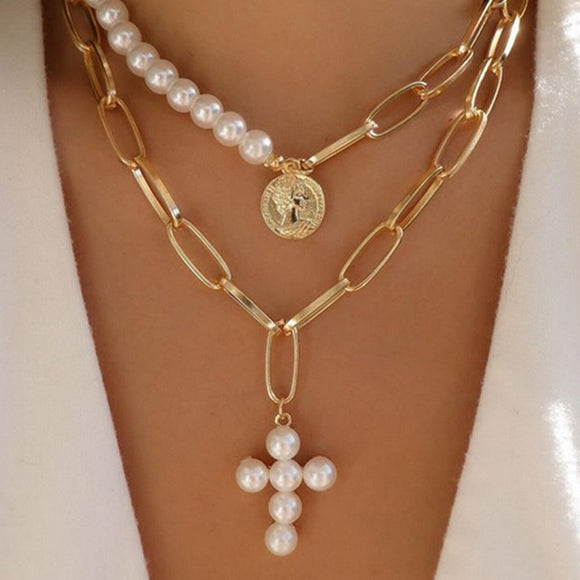 Vintage Cross Choker Necklaces
