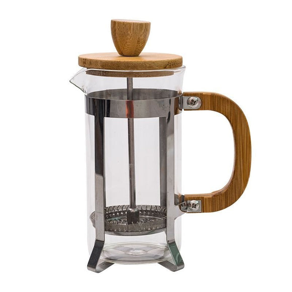 Eco-Friendly Bamboo and Glass French Press