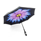Double Layers Inverted Self Stand  Umbrella for Women