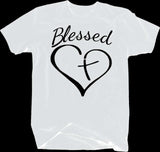 Blessed Heart With Cross Hipster Christian T-Shirt